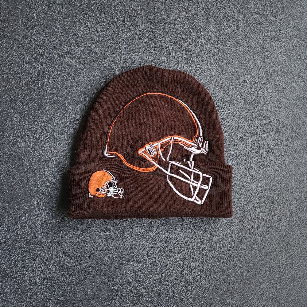 Vintage Y2K Cleveland Browns Brown Beanie Hat OSFM